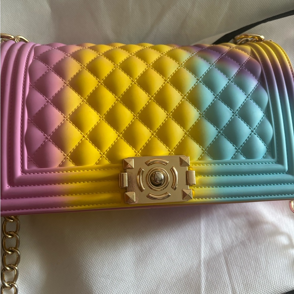 Emperia Rainbow Jelly Quilted Crossbody bag
